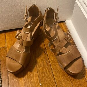 Antelope Leather Wedges - sz41